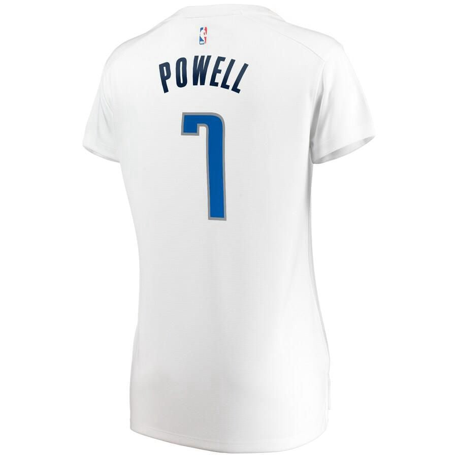 Dallas Mavericks Dwight Powell Fanatics Branded Replica Fast Break Player Association Jersey Womens - White | Ireland Z7181F3